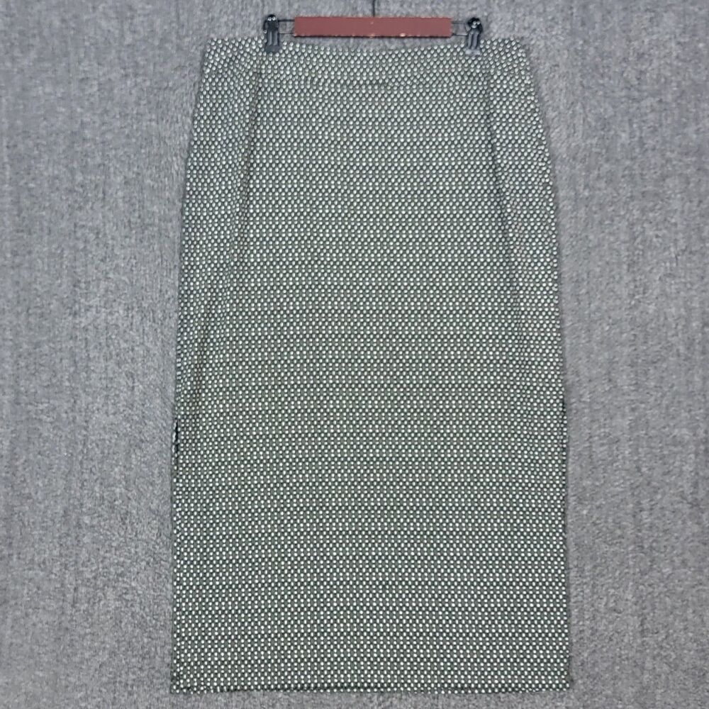 J Jill Wearever Collection Maxi Skirt Womens Large Gray Black Knit Pull On